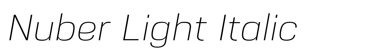 Nuber Light Italic